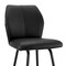 Armen Living Tandy Black Faux Leather and Black Metal 26" Counter Stool LCTNBABLBL26 - alternate 9
